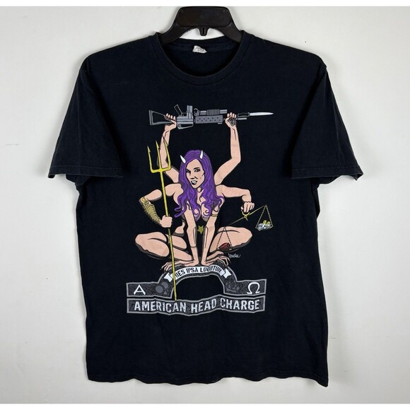 Vintage Y2K Graphic T-Shirt / Black / Size XL - Picture 1 of 6